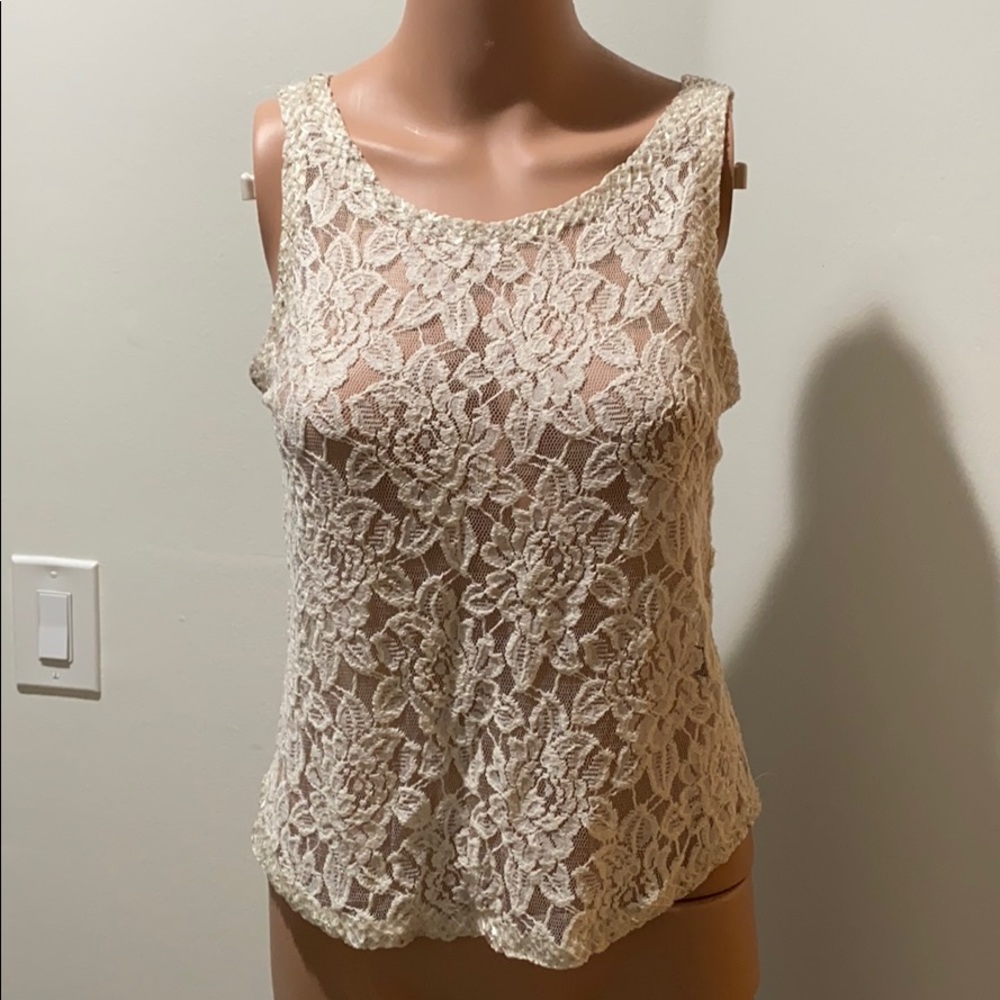 Jennifer Lopez Lace top with beadwork